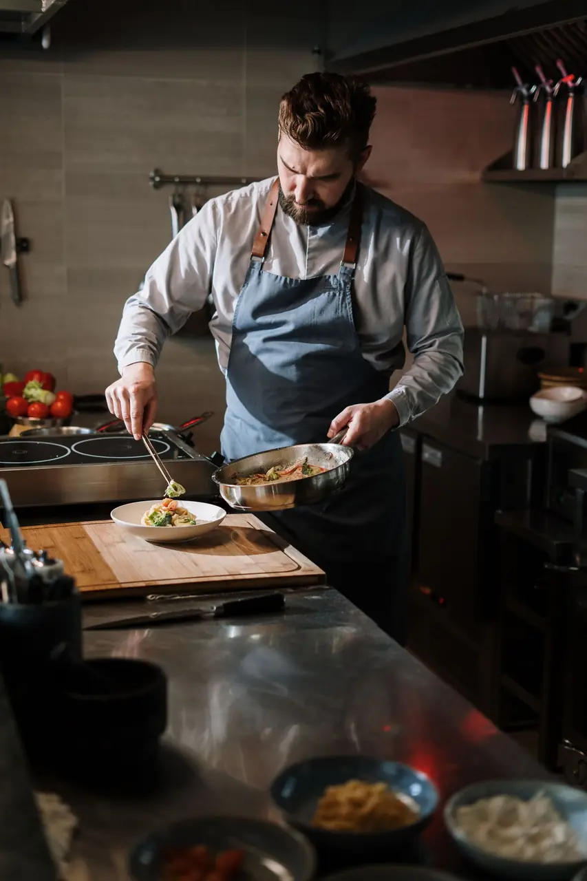 Chef focused on preparation